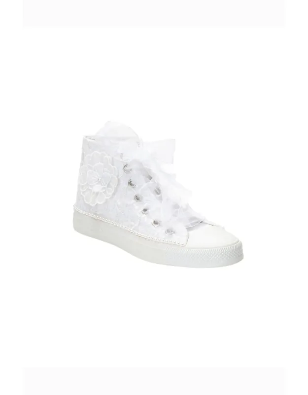 Mariselle Pearl Lace High Top Sneakers
