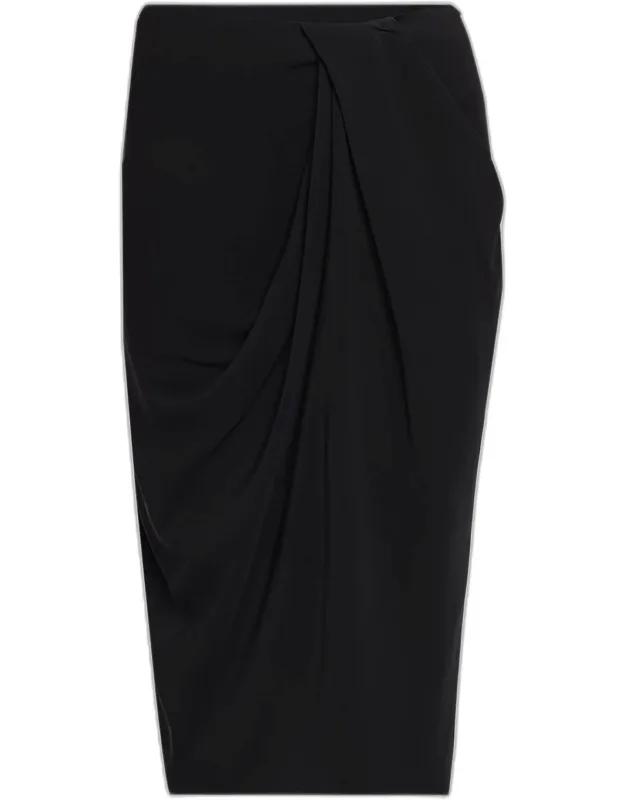 Draped Pencil Skirt