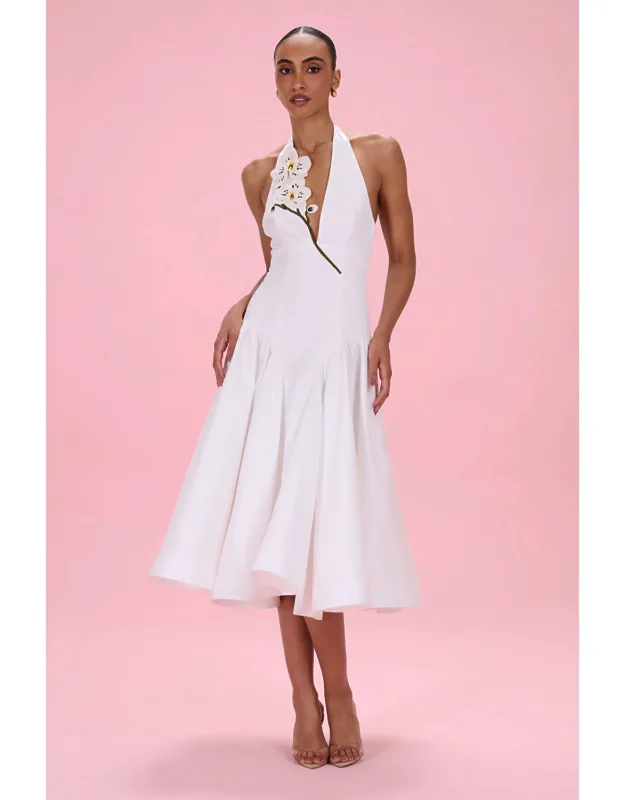 Blossom Poplin Orchid Midi Dress