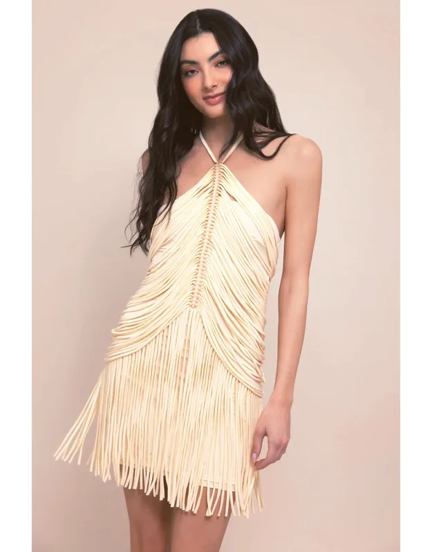 Lyria Jersey Halterneck Mini Dress