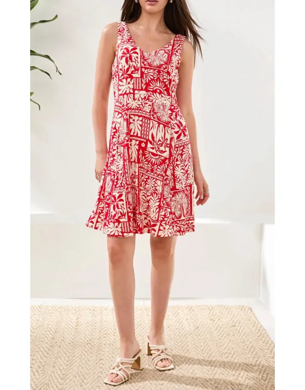 Sleeveless V Neck Dress