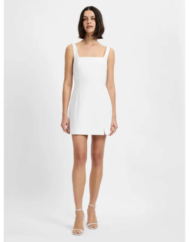 Twill Slit Mini Dress