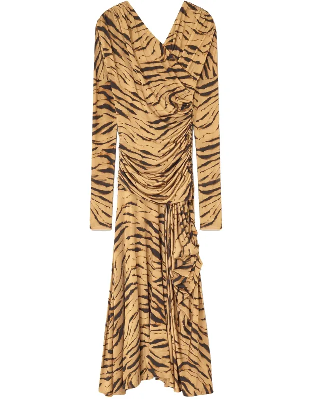 Long Dress With Zebra Print
