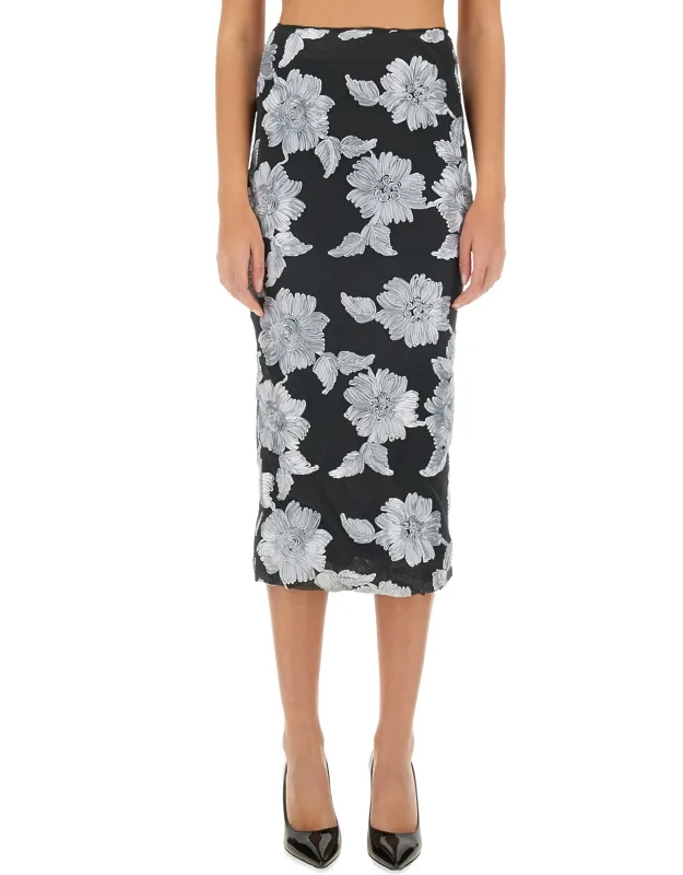 Floral Pencil Skirt