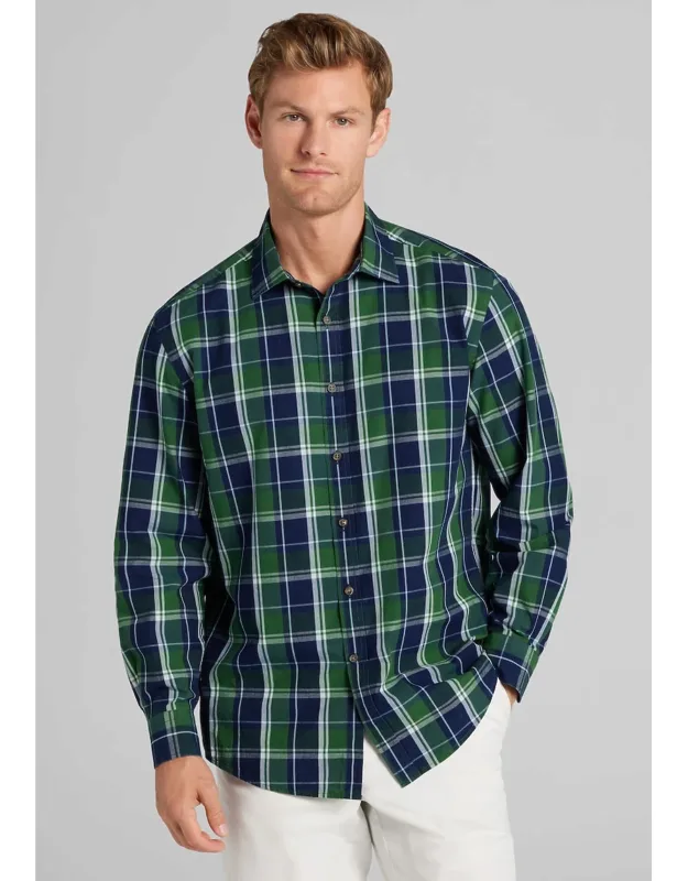Tailored Fit Check Button Up Shirt