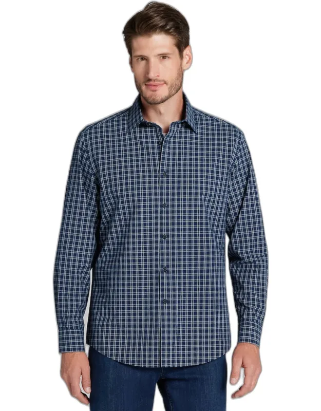 Tailored Fit Check Button Up Shirt
