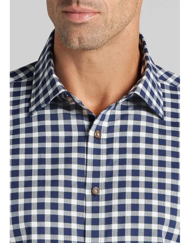 Tailored Fit Herringbone Check Button-up Shirt