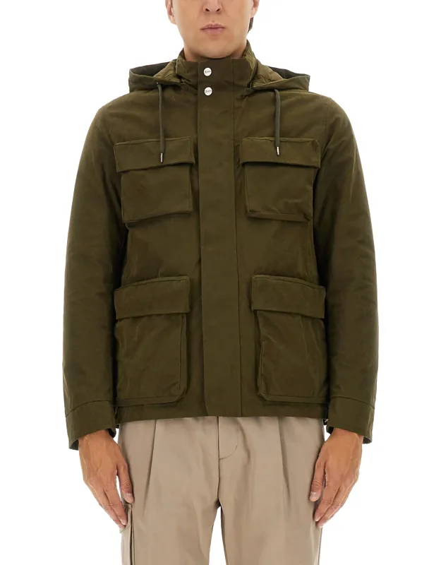 Waxed Cotton Short Parka