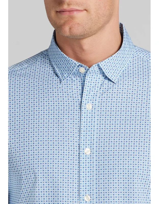 Traveler Coolmotion Tailored Fit Tile Medallion 4-way Stretch Button Up Shirt