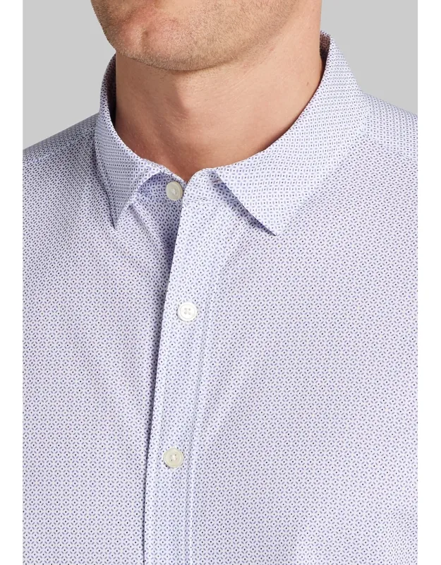 Traveler Coolmotion Tailored Fit Petal Neat Button Up Shirt