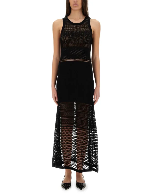 Mesh Dress With Logo