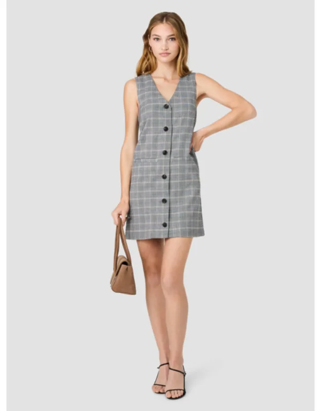 Plaid A-line Mini Dress