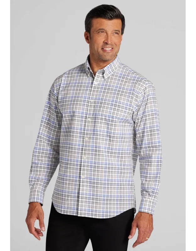 Traditional Fit Check Button-up Shirt