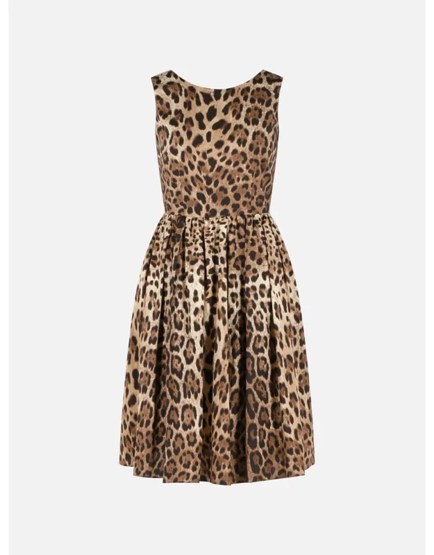 Leopard Print Cotton Dress