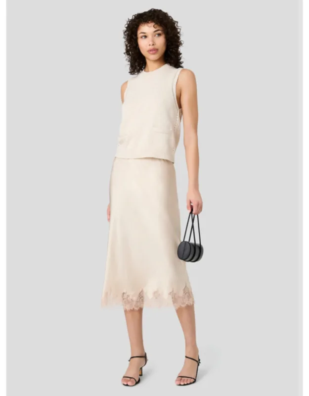 Sleeveless Pointelle Border Top