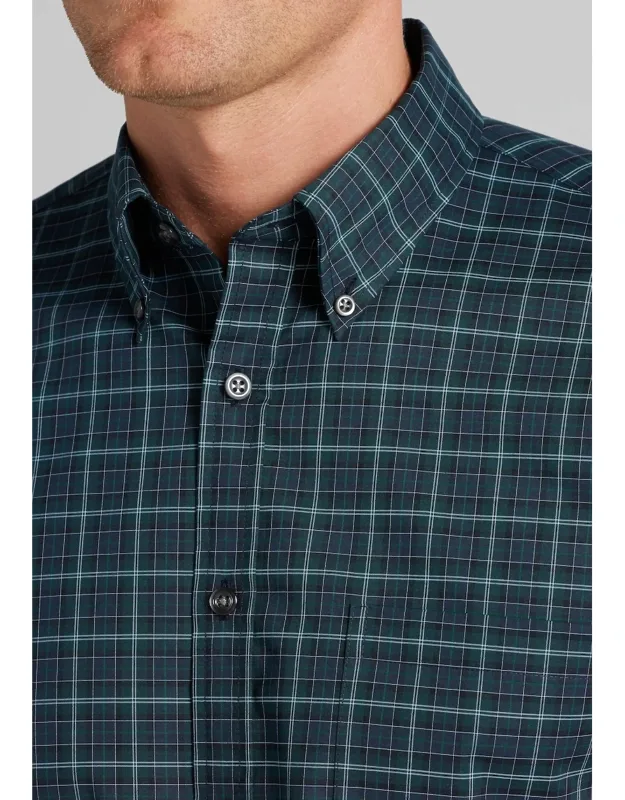 Traveler Collection Tailored Fit Tartan Plaid Button Up Shirt