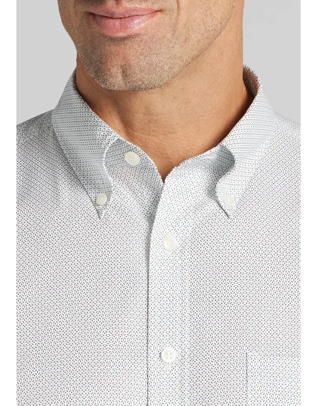 Traveler Collection Tailored Fit Micro Geo Button Up Shirt
