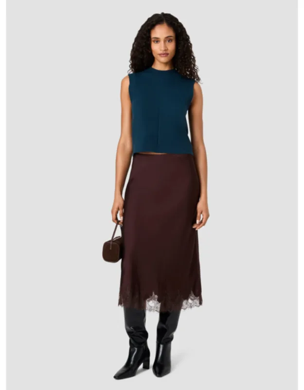 Babesoft Vertical Tick Crew Neck Sleeveless Top