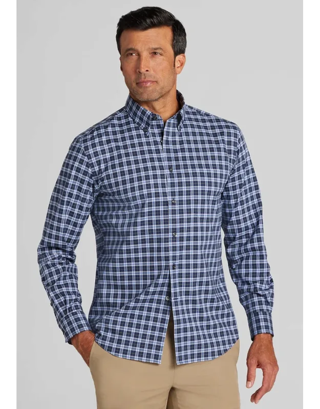 Traveler Collection Tailored Fit Classic Check Button Up Shirt