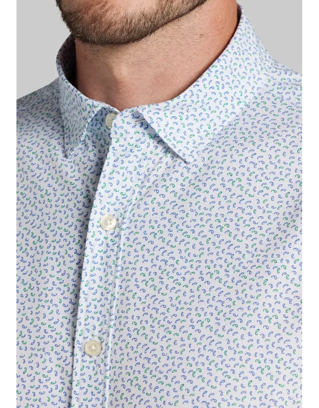Traveler Coolmotion Tailored Fit Paisley Button Up Shirt