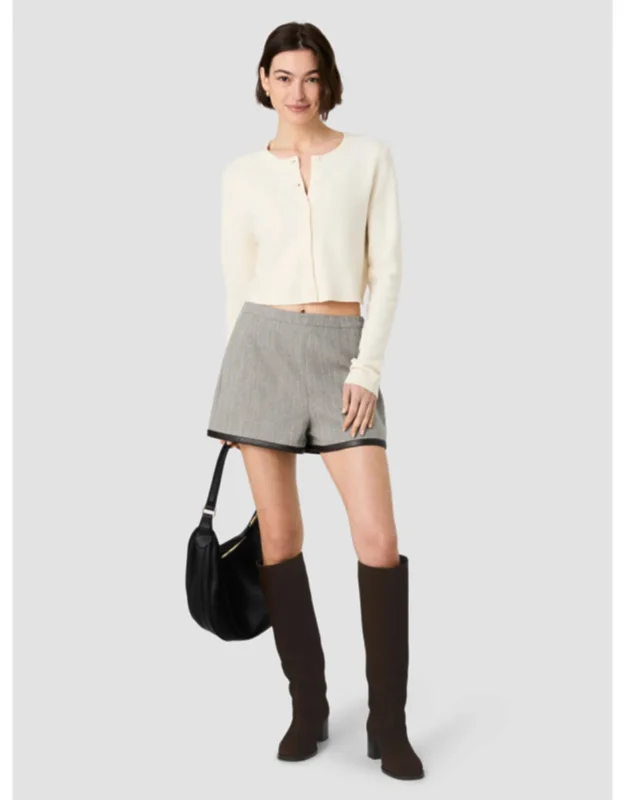 Speckled Herringbone Suiting Shorts