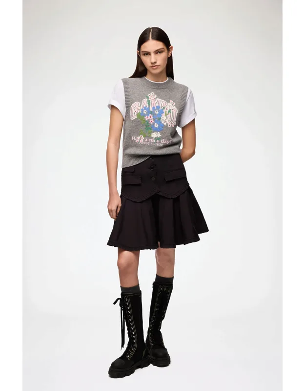 Stretch Cotton Skirt