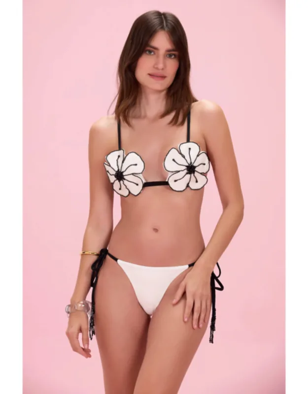 Midnight Bloom String Bikini Bottom