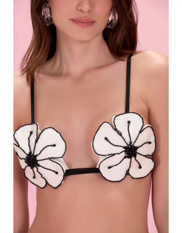 Embroidered Bikini Top