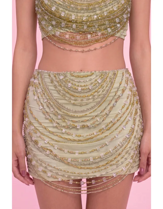 Beaded Mini Skirt