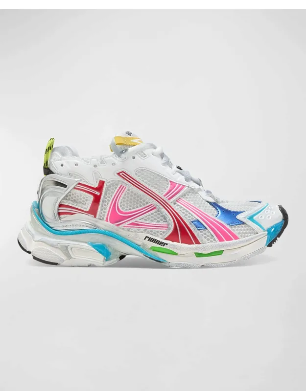 Multicolor Mesh Runner Sneakers