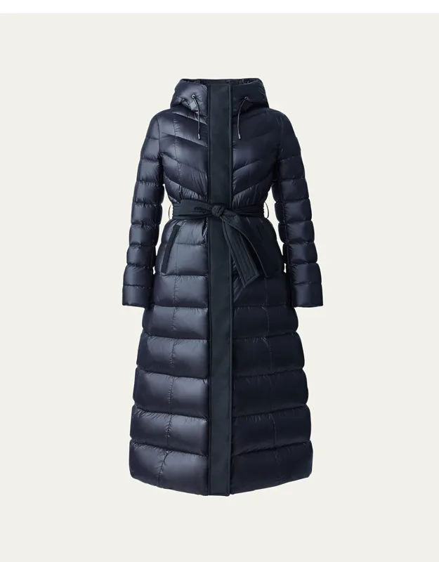 Zip-front A-line Down Coat