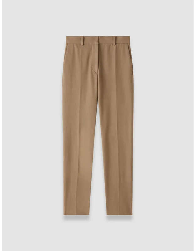 Coleman Long Gabardine Stretch Trousers - Regular, Full-length, Slim Fit