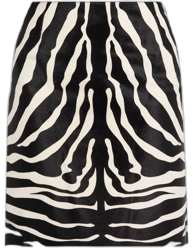 Zebra-print Pencil Skirt