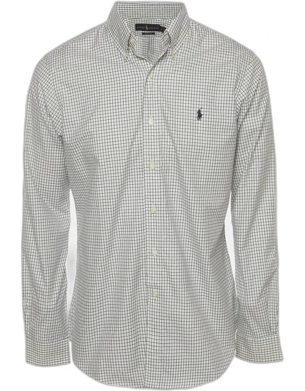 Checked Cotton Custom Fit Button Down Shirt