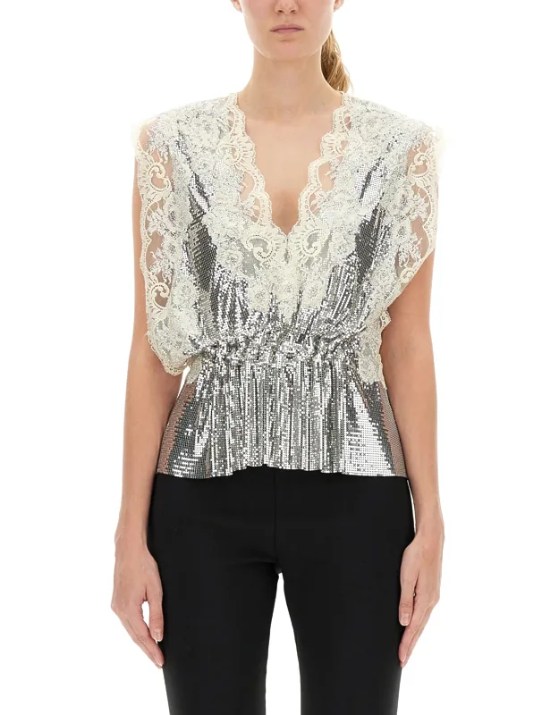 Lace And Sequin Top