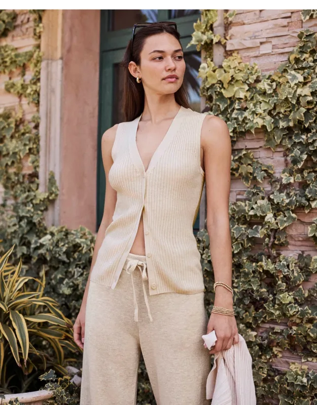Georgie Rib Sweater Vest