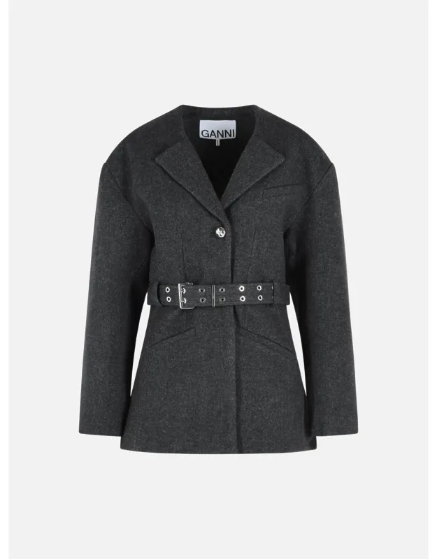 Peacoat Wool Blend Coat