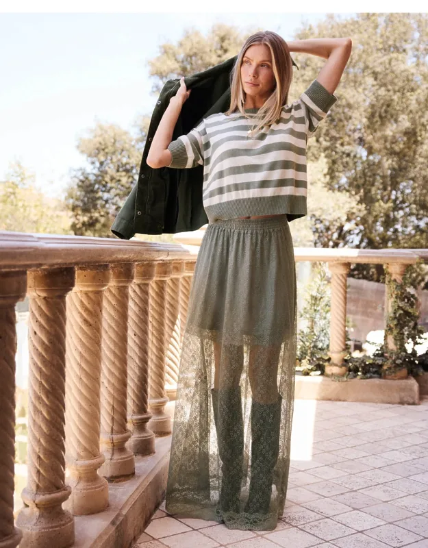 Georgie Short Sleeve Stripe Sweater