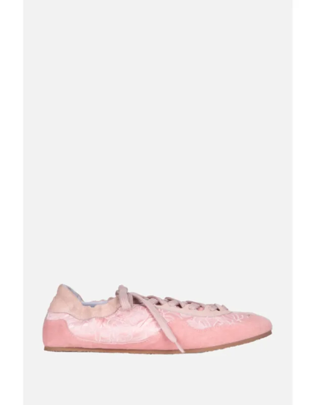 Sneakers In Suede And Nylon