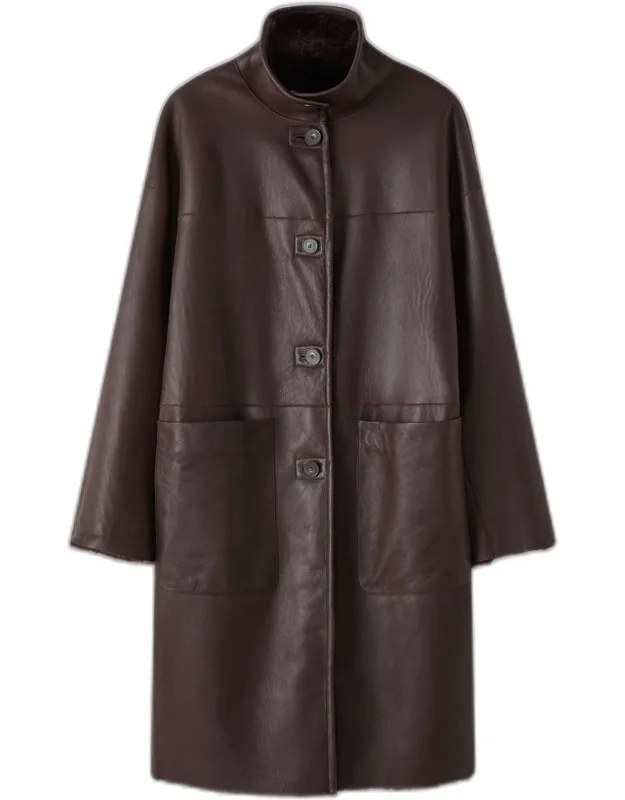 Reversible Natural Shearling Coat
