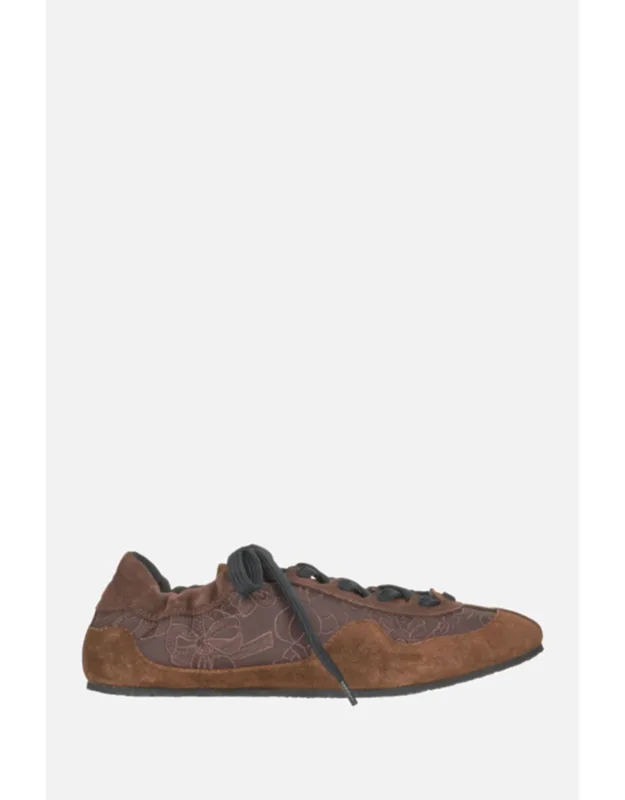 Sneakers In Suede And Nylon