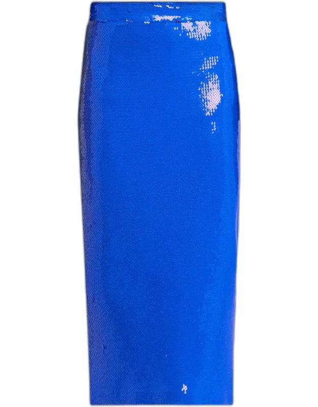 Sequined Midi Pencil Skirt