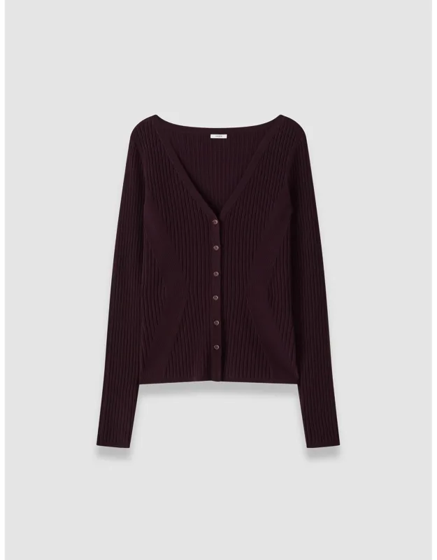 Merino Wool Rib Cardigan