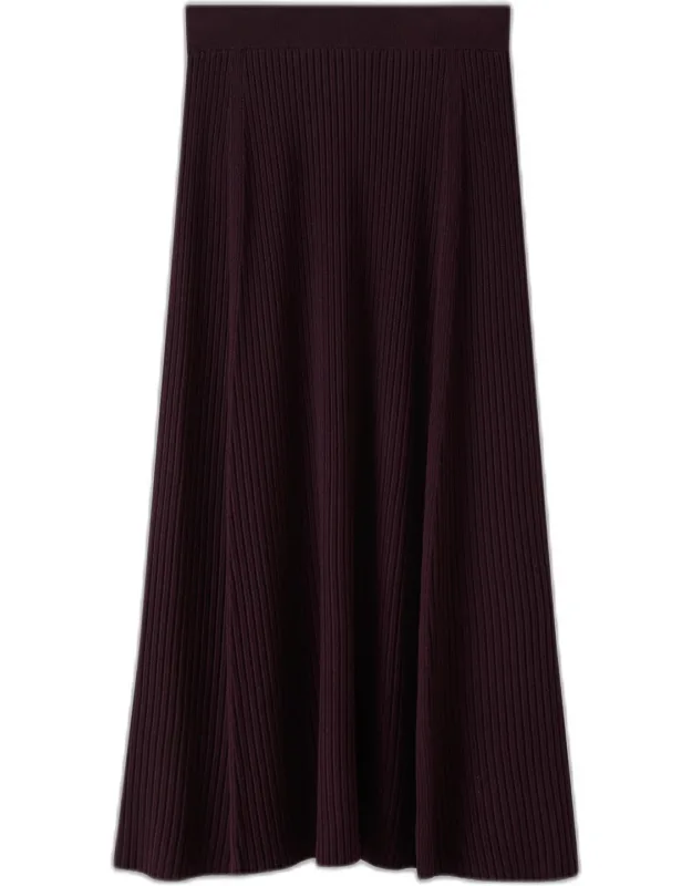 Merino Wool Rib Skirt