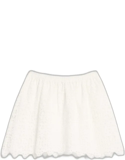 The Deco Eyelet Mini Skirt