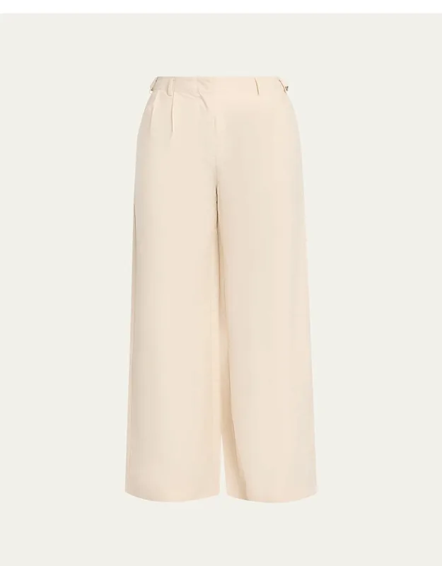 Pleated Wide-leg Pants