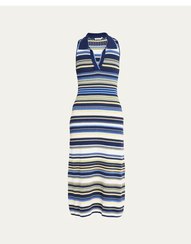 Striped Knit Maxi Dress