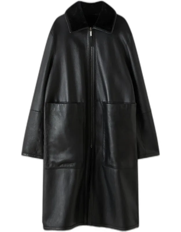Caspian Soft Shearling Reversible Coat