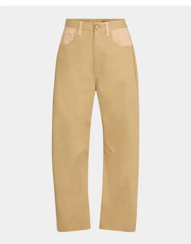 Curved Cotton Pants