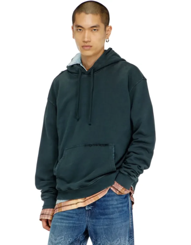 Hoodie With Rips And Crystal Details